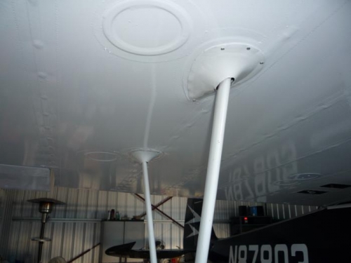 Cabane strut fairings in place.