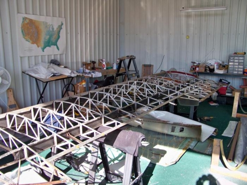 The left wing minus its covering.