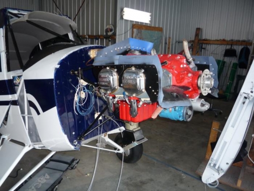 New engine hung on the firewall.