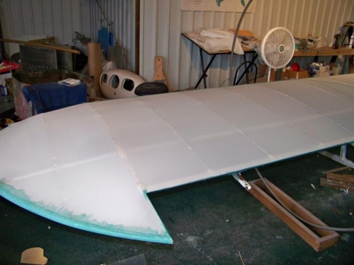 Just the five outboard ribs to go.