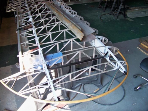 Right wing tip bow final assembled and ready for fabric.