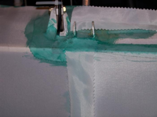 Tape started for cabin top/turtledeck fabric joint