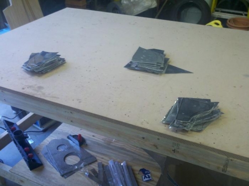 Rought cut blanks of the 3 small rib shapes