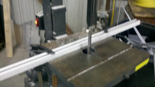 Ripping the metal into strips
