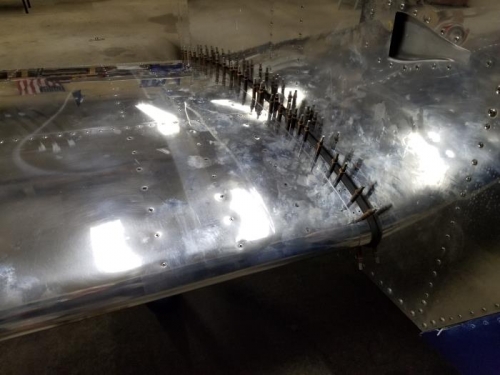 Clecoed and ready to rivet.