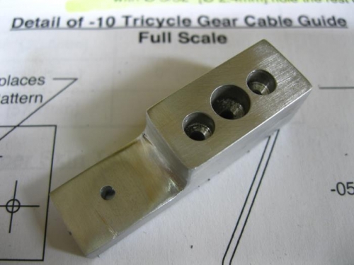 Finished brake cable guide.