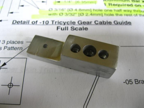 Finished brake cable guide.
