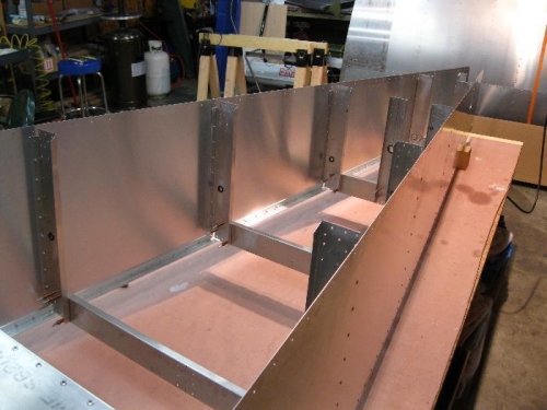 Taking aft fuselage apart to start deburring.