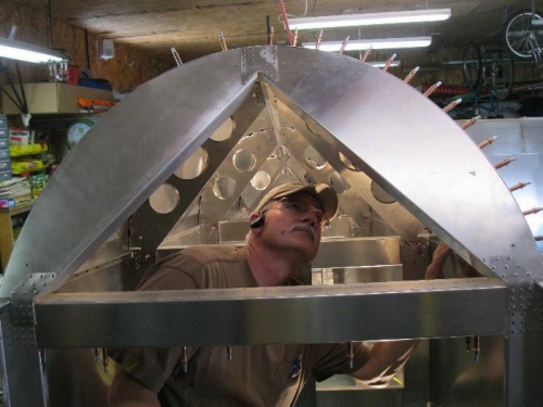 Grandson Ryan took a few pictures between helping me to cleco formers.