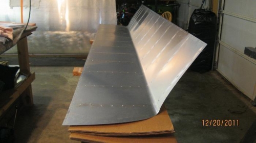 Leading edge skin dimpled.