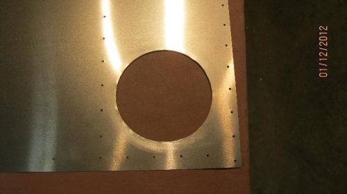 Inspection hole rear aft fuselage completed.