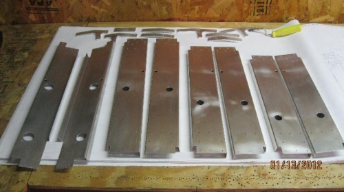 Vertical channels for aft fuselage.