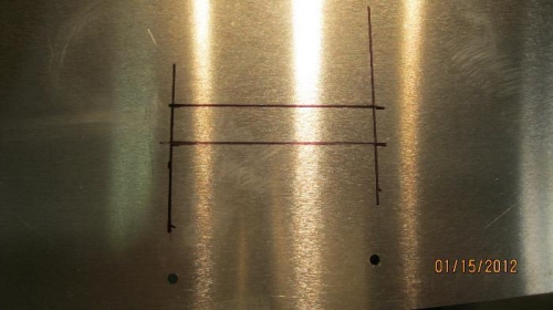 layout position of rudder cable hole.