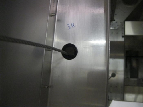 Through the Snap bushings.