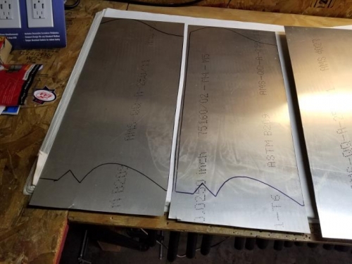 Layout on .025 6061 T6 aluminum.