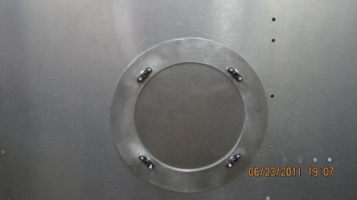 Full view inside wing skin.