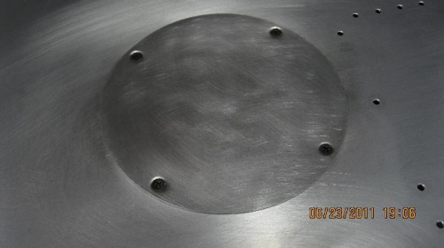 Inspection cover in place.