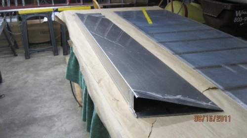 right flap skin cut formed and pilot drilled.