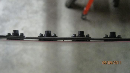 Picture of inside skin lens mounting bracket.