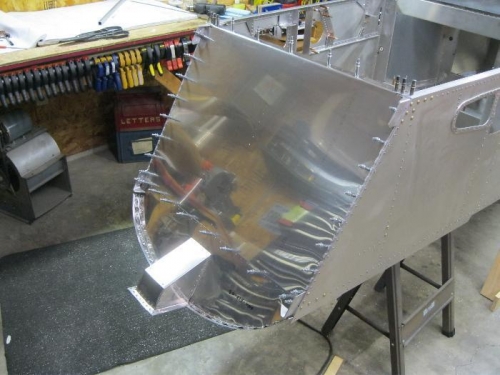 With upper firewall and filler neck attached.