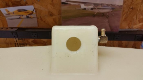 After cutting out old fitting.