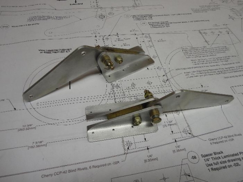 Finished Bellcrank Asswemblies W21-02 L & R.