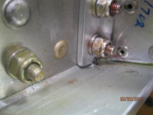 Cleco below nut on the right of photo>