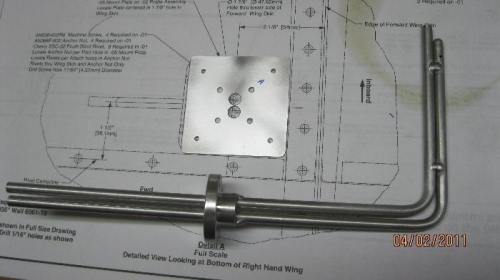 Pitot/static tube & mounting plate.