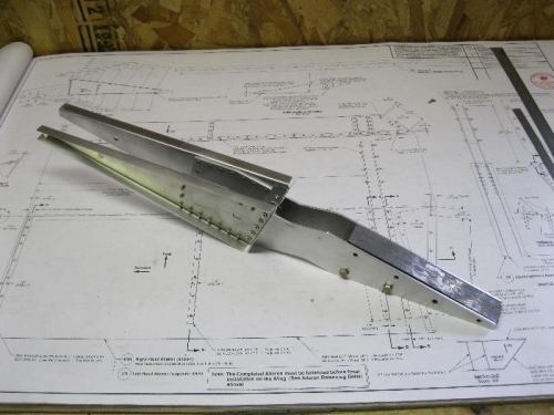 Aileron Counterbalance Assembly Almost complete.