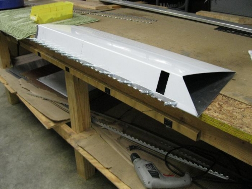 Clecoed Aileron Hinge.