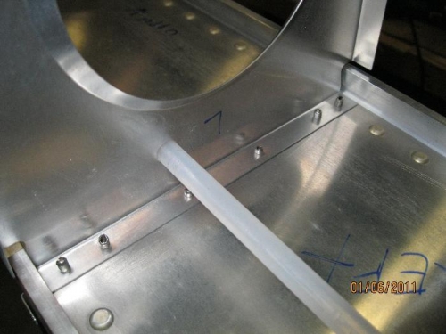 Fwd rib with nylon tube to carry wiring.