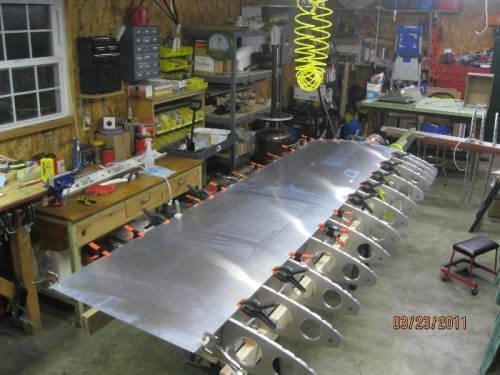 All pilot holes lined up perfect with the rivets in the Rear and Main Spar.