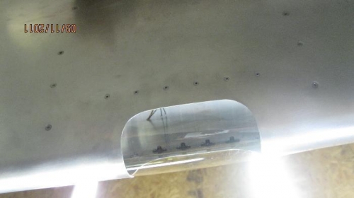 Looking down from top skin.