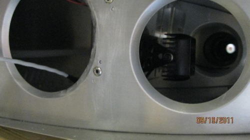 Installed hook-up wire to the landing light