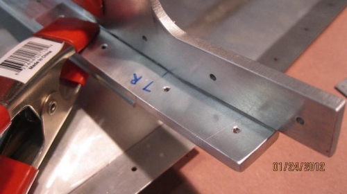 Right lower splice in position on the longeron