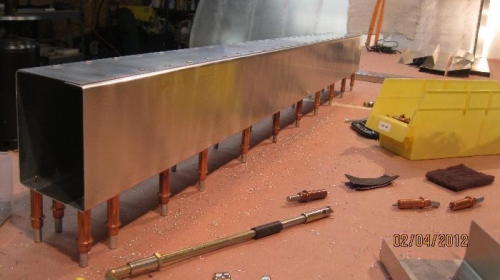 Finsished. Bottom rivets installed in a ater assembly.