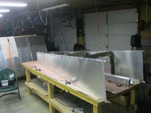 Just starting to position parts for the aft fuselage.