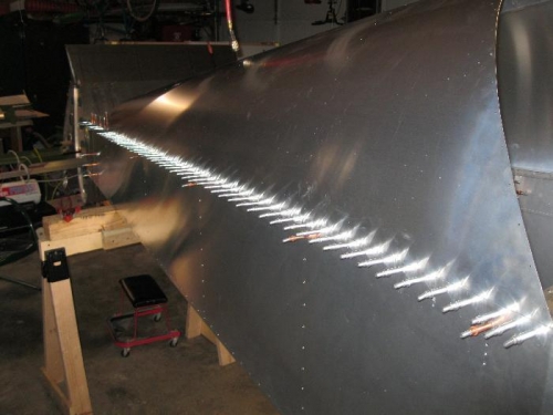 Right side turtledeck clecoed.