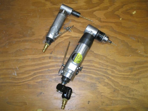 Air die grinder and air drill.