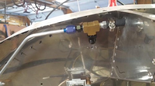 Fuel vent tube. and Tee.