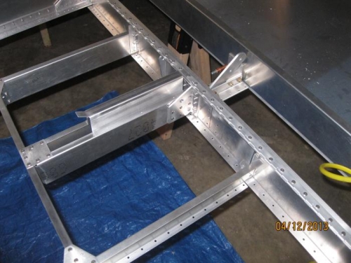 Lower fwd fuselage parts completed and riveted.