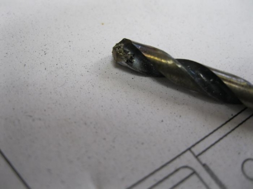 Melted bit even with generous amouts of cutting oil.