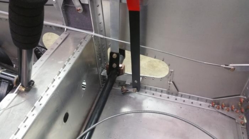 Brake handle and cable.