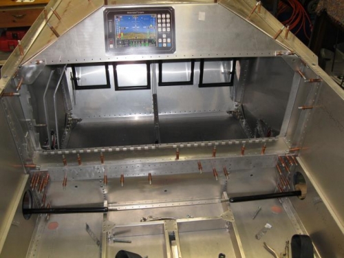 Tunnel with wing attach angles  clecoed.