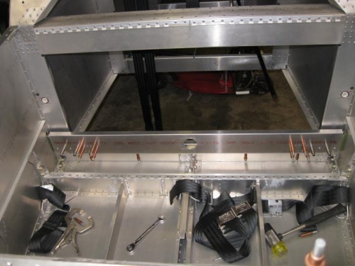 Rear spar carry through ready to updrill.