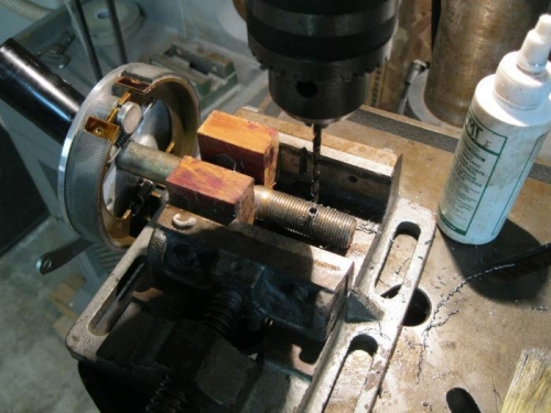 Drill hole for cotter pin.
