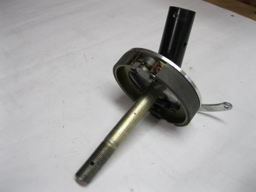 Completed axle and drum brake.