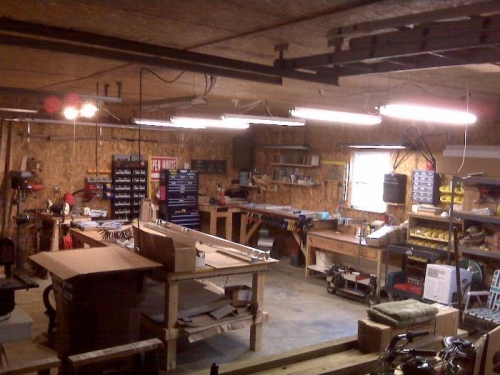 Finished shop ceiling.