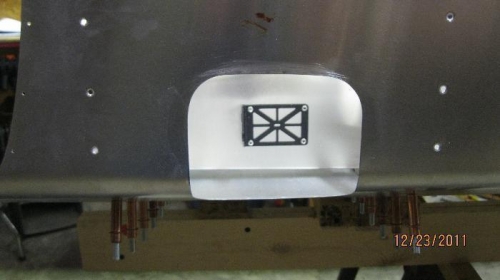 Clecoes off LE lookng at the light mount.