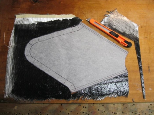 After RTV cures, apply pattern and start cutting.